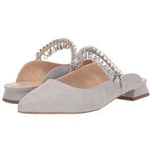 EVANS Women's Strappy Point Mule, Grey, 10 wide
